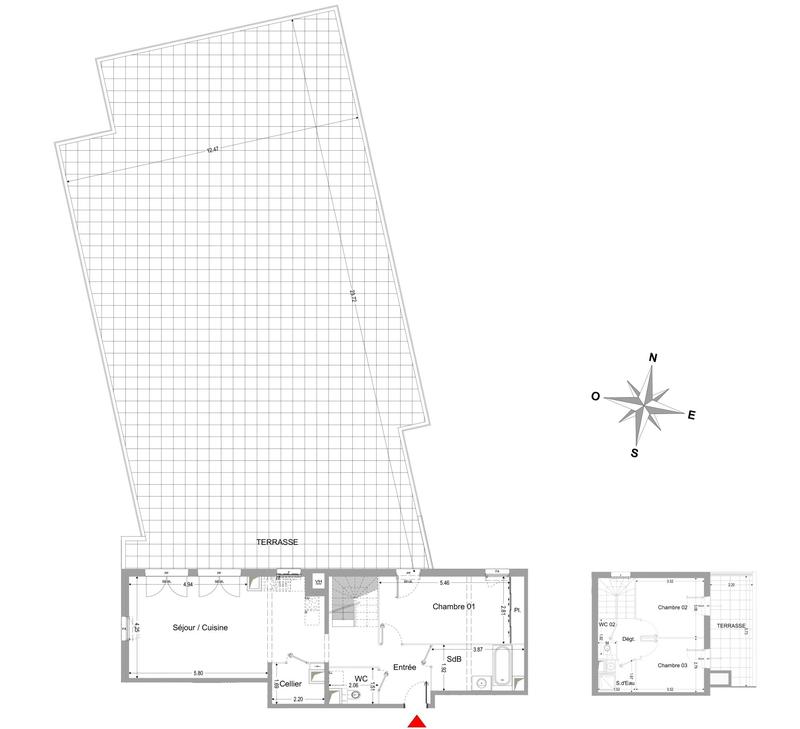 Duplex - 99 m² - 4 pièces