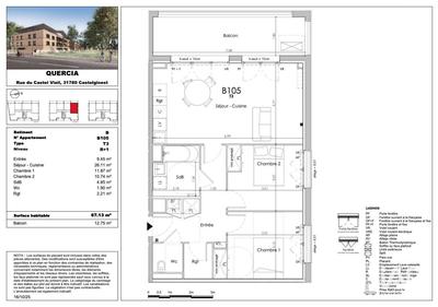 Appartement - 67 m² - 3 pièces