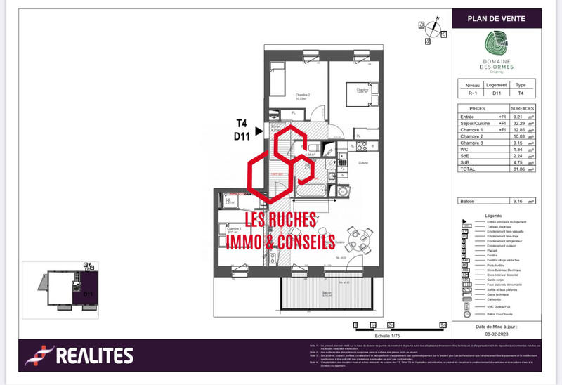 Appartement - 81 m² - 4 pièces