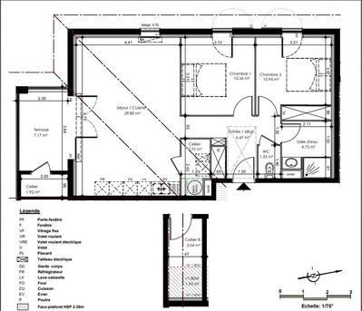Appartement - 67 m² - 3 pièces