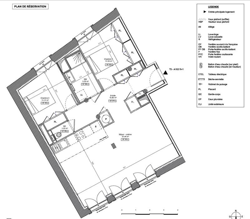 Appartement - 79 m² - 3 pièces
