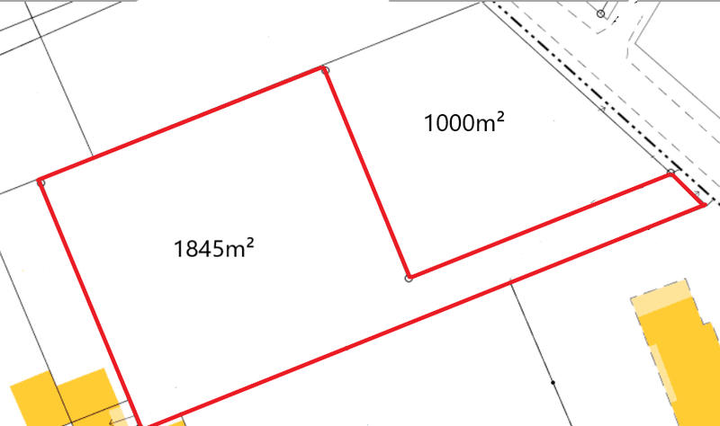 Terrain - 1 845 m²