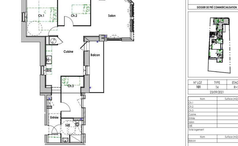 Appartement - 63 m² - 3 pièces