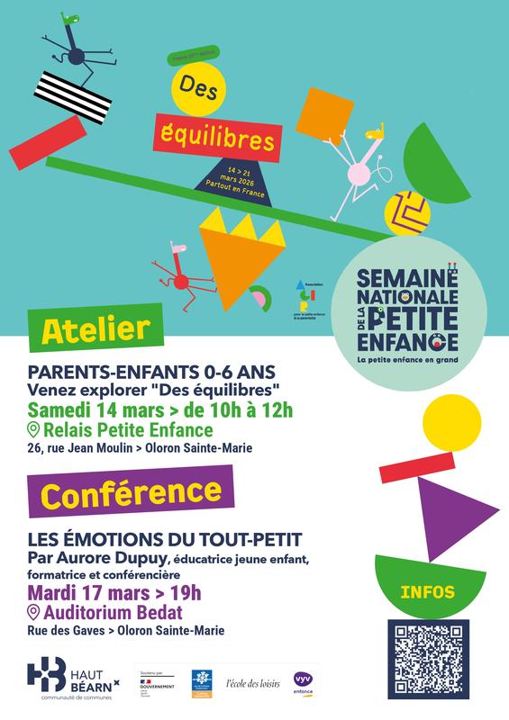 Semaine Nationale de la Petite Enfance : Atelier parents-enfants de 0 à 6 ans "des équilibres"