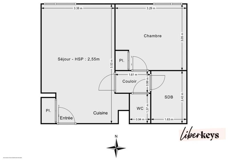 Appartement - 34 m² - 2 pièces