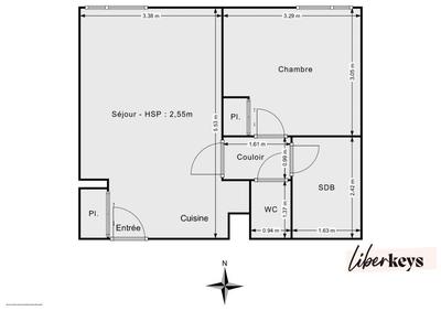 Appartement - 34 m² - 2 pièces