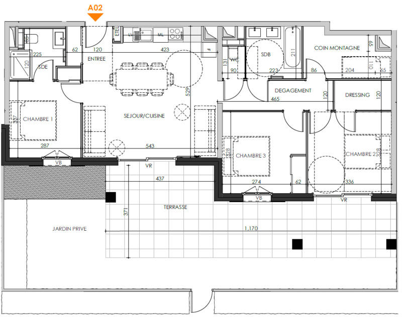 Appartement - 85 m² - 4 pièces