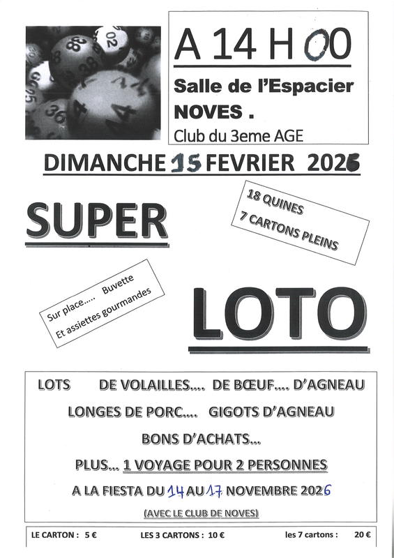 Super Loto, Club du 3ème âge