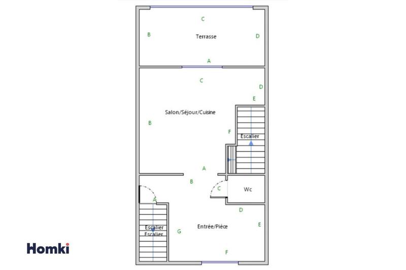 Maison de ville - 90 m² - 3 pièces