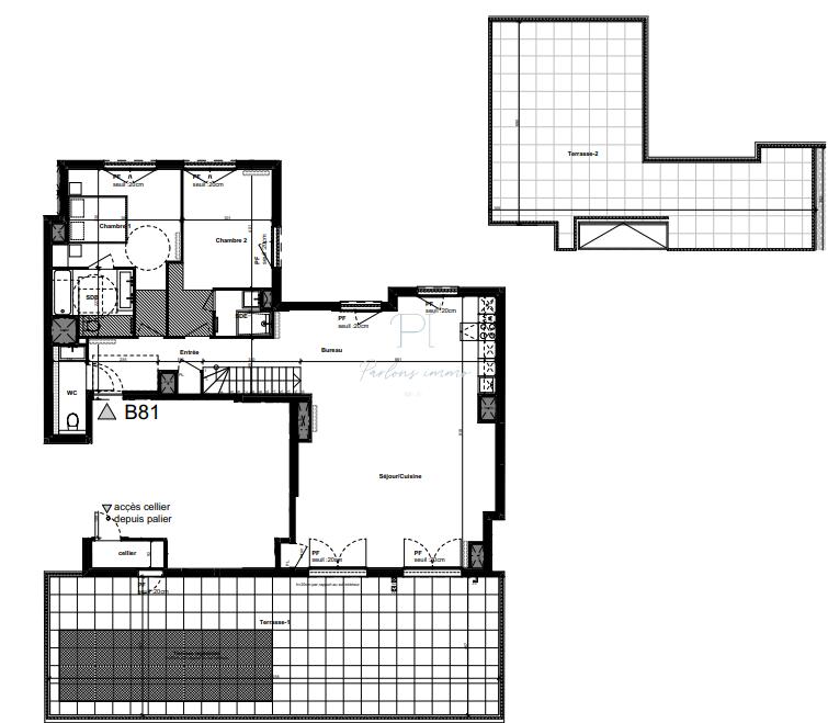 Appartement - 113 m² - 3 pièces