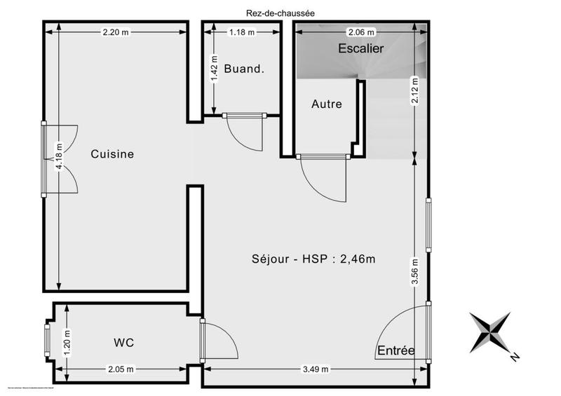 Maison de village - 57 m² - 3 pièces