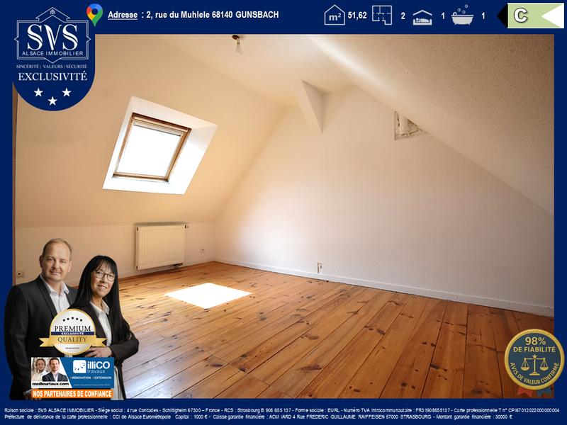 Appartement - 52 m² - 2 pièces