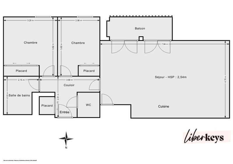 Appartement - 68 m² - 3 pièces