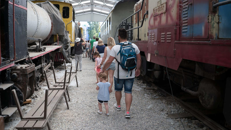 Circuit train à vapeur et bateau sur le Rhin