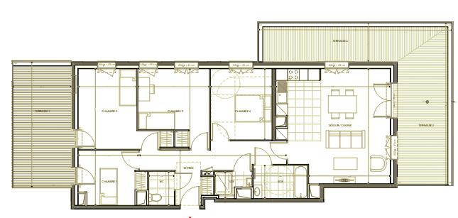 Appartement - 100 m² - 5 pièces