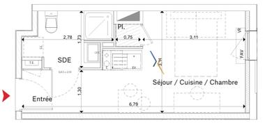 Appartement - 20 m² - 1 pièce