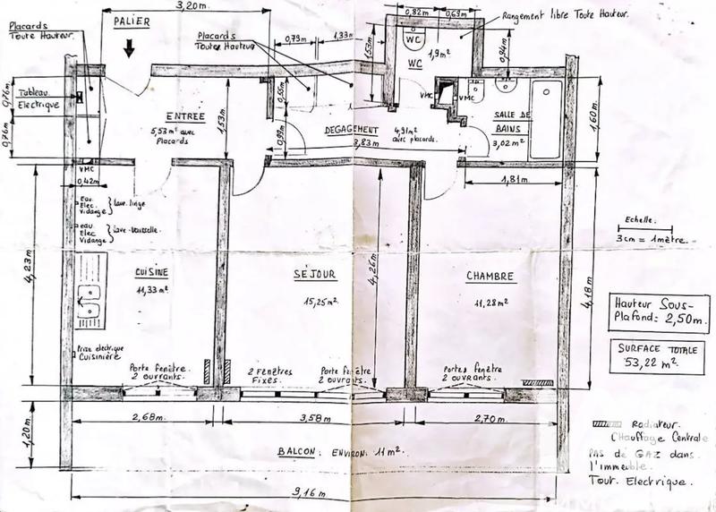 Appartement - 53 m² - 2 pièces