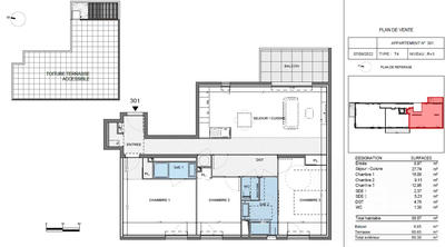 Appartement - 89 m² - 4 pièces