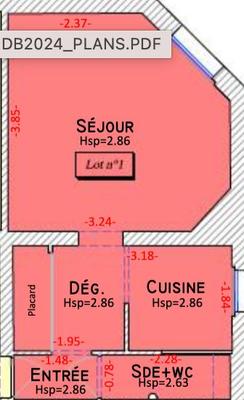 Appartement - 25 m² - 2 pièces