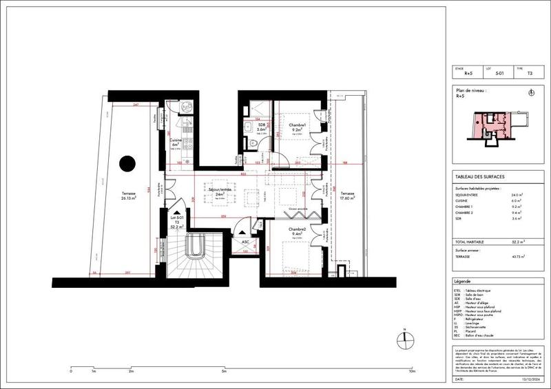 Appartement - 52 m² - 3 pièces