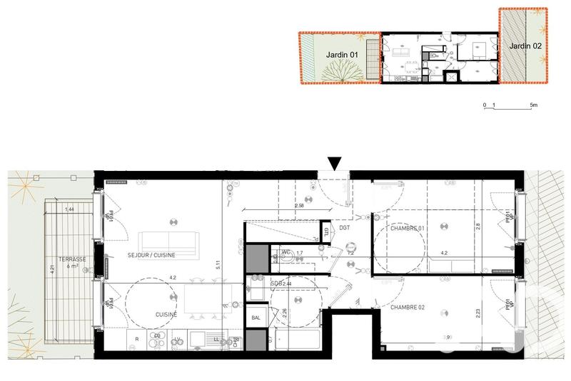 Appartement - 58 m² - 3 pièces