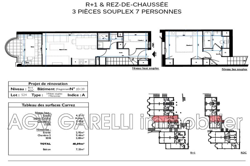 Appartement - 40 m² - 3 pièces