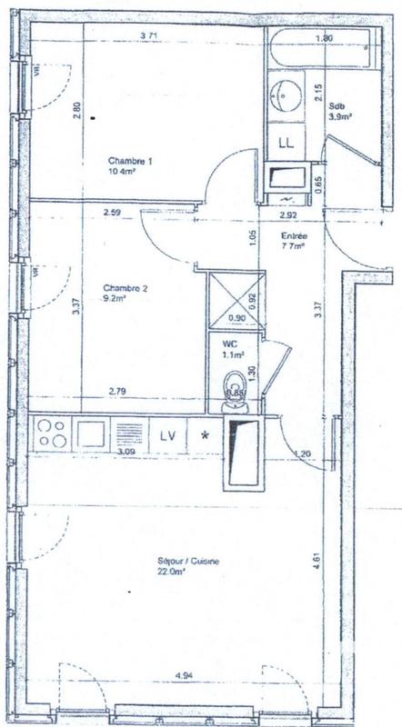 Appartement - 54 m² - 3 pièces