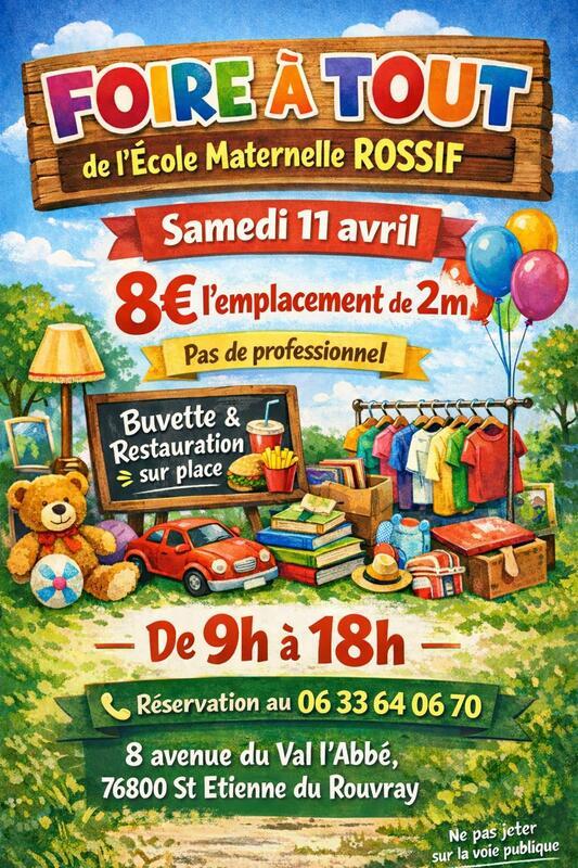 Foire à tout de l'école maternelle rossif