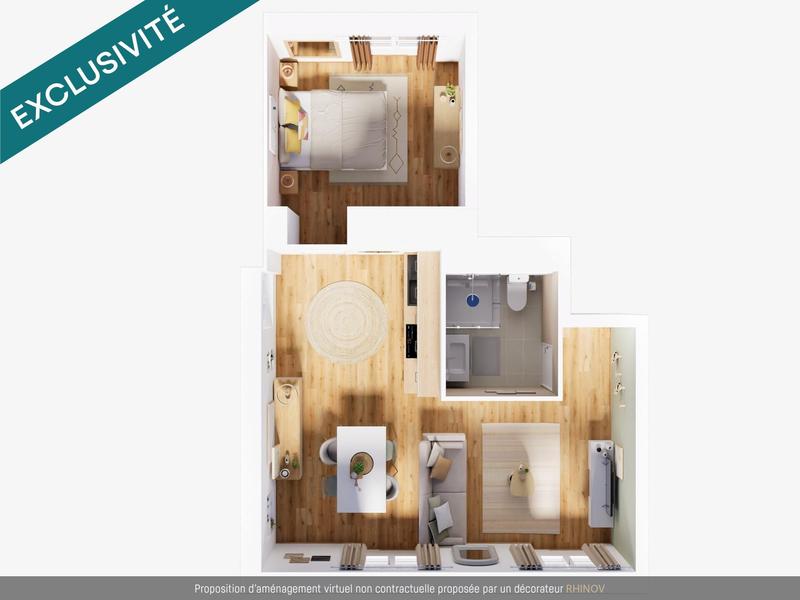 Appartement - 38 m² - 2 pièces