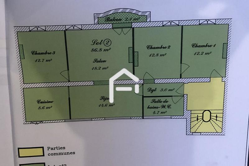 Appartement - 87 m² - 5 pièces