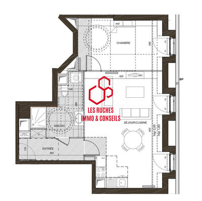 Appartement - 51 m² - 2 pièces