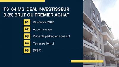 Appartement - 65 m² - 3 pièces