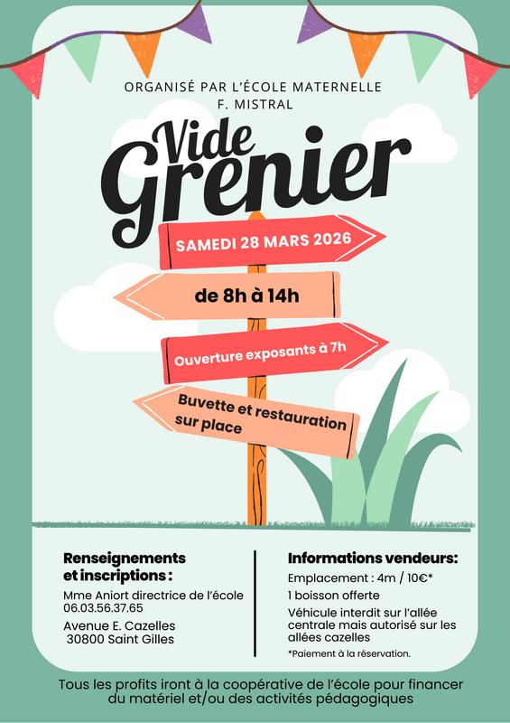 Vide grenier de l'école mistral