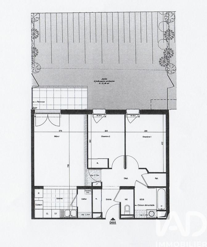 Appartement - 65 m² - 3 pièces