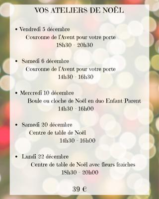 Atelier Couronne de l'avent