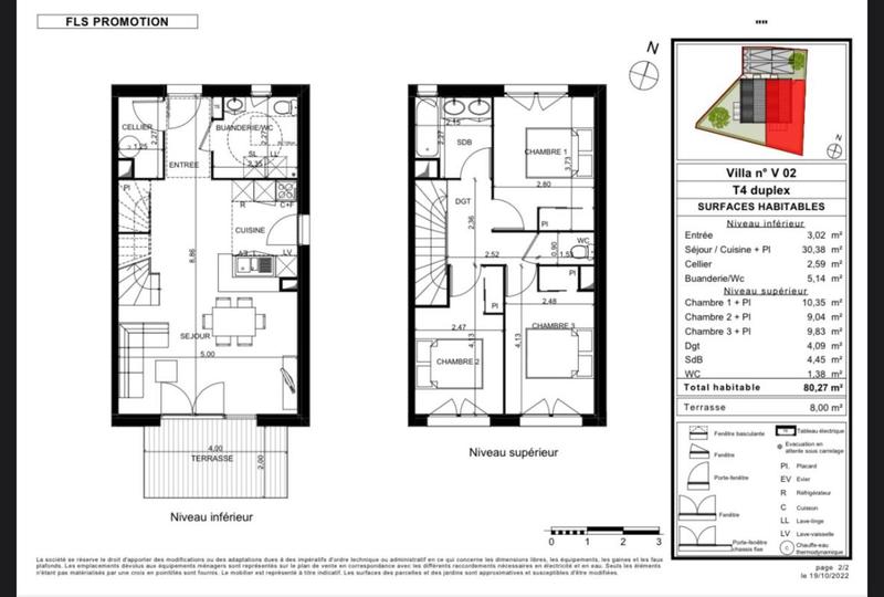 Maison - 80 m² - 4 pièces