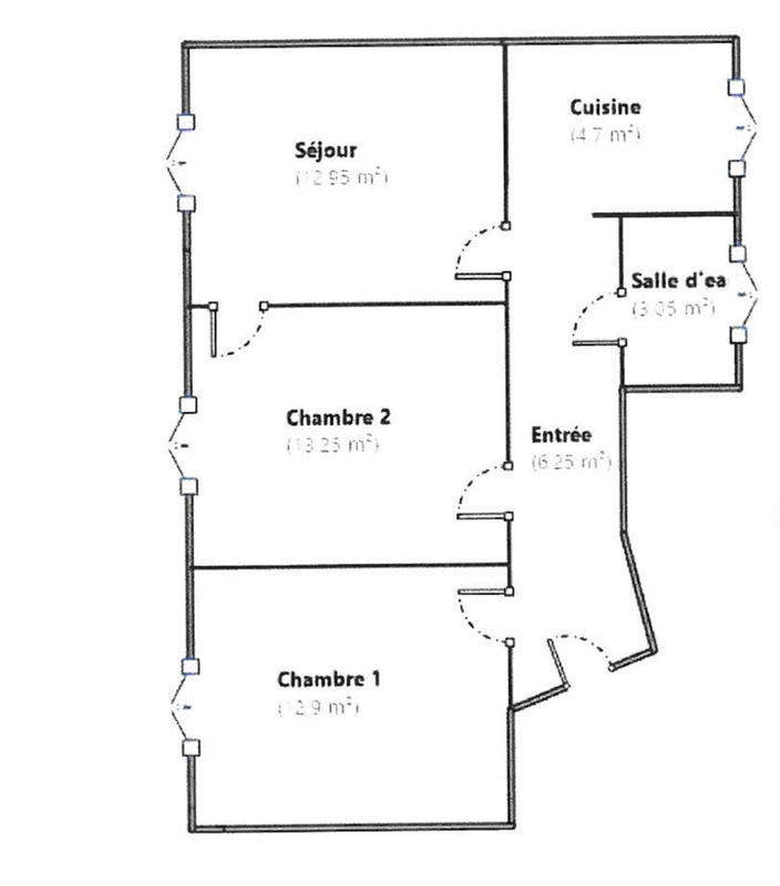 Appartement - 53 m² - 3 pièces