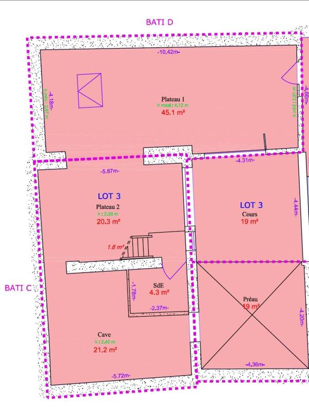 Duplex - 151 m² - 1 pièce
