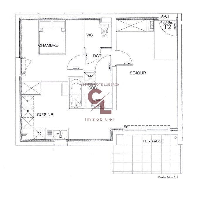 Appartement - 47 m² - 2 pièces
