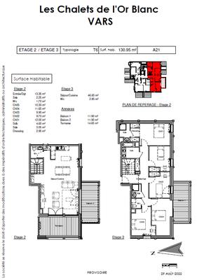 Duplex - 131 m² - 6 pièces