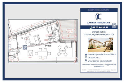 Duplex - 101 m² - 5 pièces