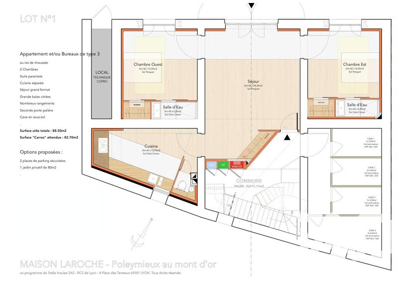 Appartement - 83 m² - 3 pièces