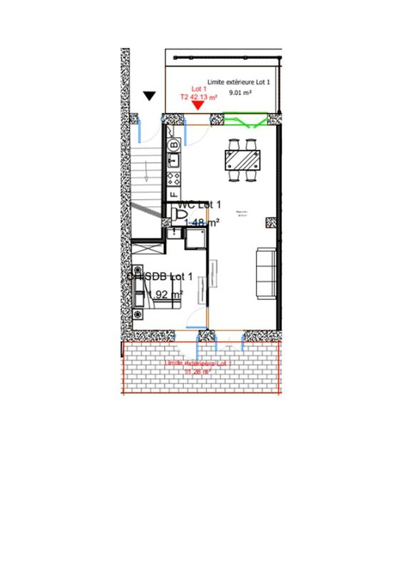 Appartement - 36 m² - 2 pièces
