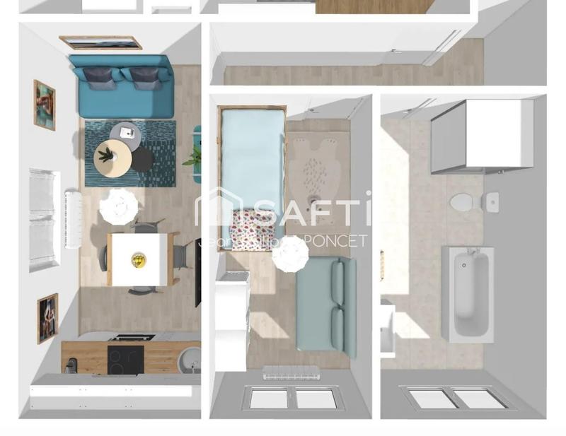 Appartement - 30 m² - 1 pièce