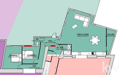 Maison - 105 m² - 1 pièce