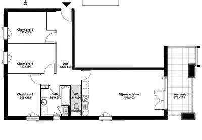 Appartement - 80 m² - 4 pièces