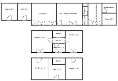 Maison de village - 136 m² - 5 pièces