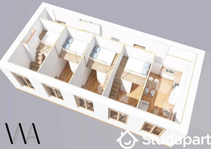 Chambre - 14 m² - 1 pièce