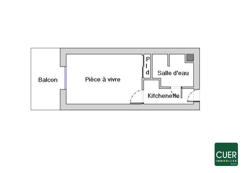 Appartement - 19 m² - 1 pièce