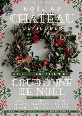 Atelier création de couronne de Noël végétal à Béduer